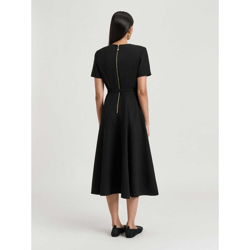 Veronika Maine Double Weave Flared Midi Dress image number 1